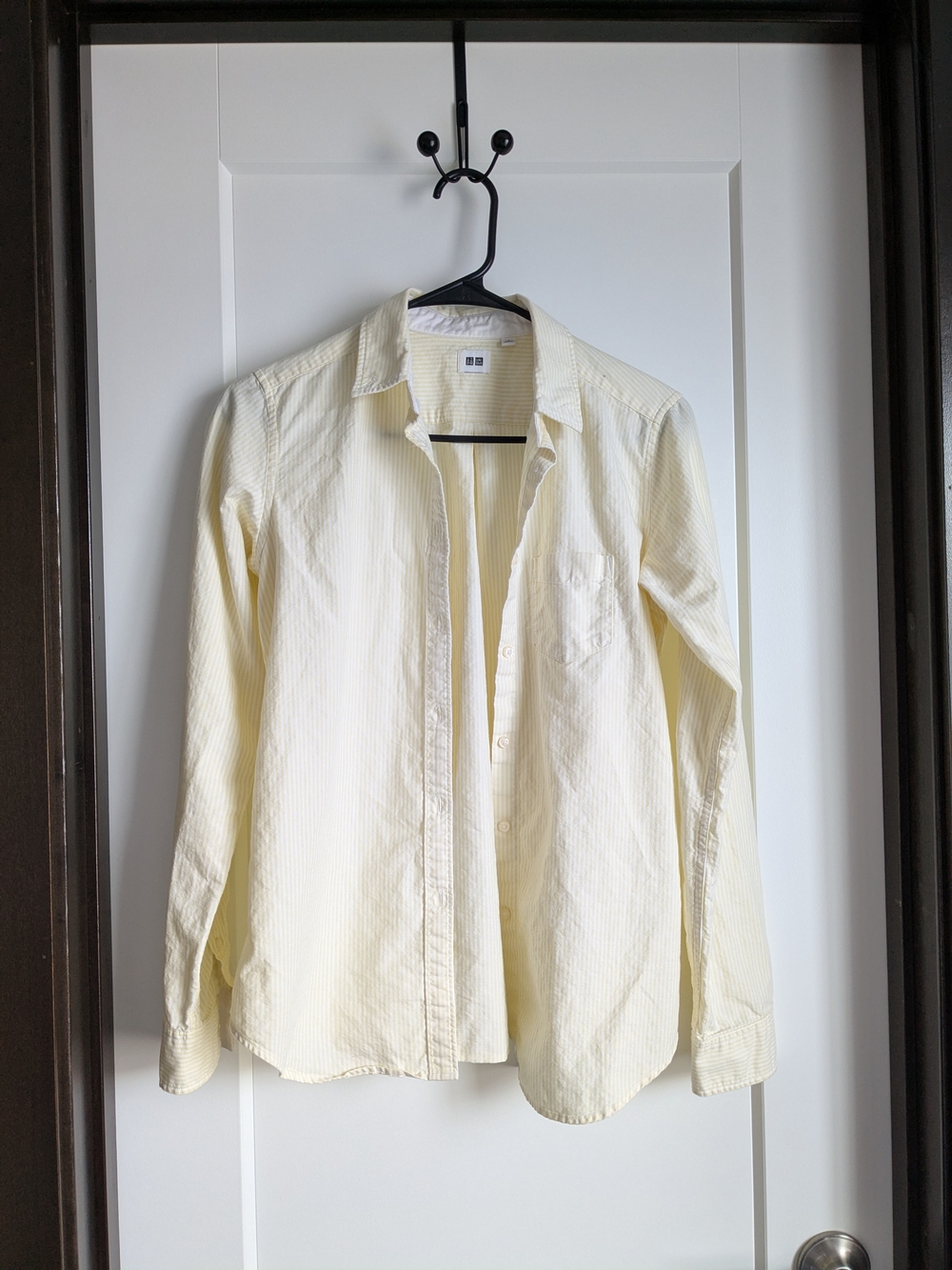 Uniqlo Light Yellow Striped Shirt